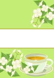 Cup Of Tea With Jasmine Flowers. Royalty Free Stock Images