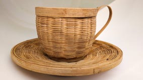 Cup & plate of cane stock images Cup & plate of cane stock images
