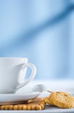 Cup With Spoon And Cookies Stock Image