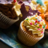 Cupcakes On A Plate Royalty Free Stock Image Cupcakes On A Plate Royalty Free Stock Image