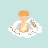Cupid sitting in meditation pose Stock Photography Cupid sitting in meditation pose Stock Photography