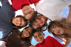 Curious Children Looking at Something Royalty Free Stock Image Curious Children Looking at Something Royalty Free Stock Image