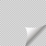 Curled corner of paper with shadow on background. royalty free illustration Curled corner of paper with shadow on background. royalty free illustration