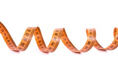 Curled Measuring Tape Stock Photo