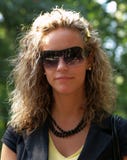 Curly Girl With Sunglasses Stock Photos