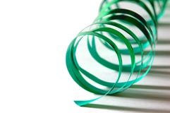 Curly green ribbon Royalty Free Stock Photos Curly green ribbon Royalty Free Stock Photos