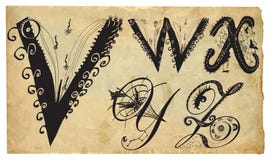 Curly Playful Alphabet - Hand Drawn Vector - Part: A-E Royalty Free Stock Image Curly Playful Alphabet - Hand Drawn Vector - Part: A-E Royalty Free Stock Image