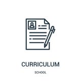 curriculum icon vector from school collection. Thin line curriculum outline icon vector illustration. Linear symbol for use on web vector illustration curriculum icon vector from school collection. Thin line curriculum outline icon vector illustration. Linear symbol for use on web vector illustration