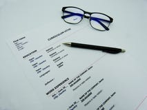 Curriculum Vitae concept on white table royalty free stock image Curriculum Vitae concept on white table royalty free stock image