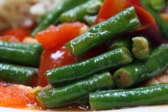 Curry delizioso del fagiolo di lunghezza dell'iarda Fotografia Stock Libera da Diritti Curry delizioso del fagiolo di lunghezza dell'iarda Fotografia Stock Libera da Diritti