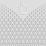 Cursor abstracto del fondo y de la mano 3D de la gente Grey Vector People Crowd Made de la línea simple iconos libre illustration Cursor abstracto del fondo y de la mano 3D de la gente Grey Vector People Crowd Made de la línea simple iconos libre illustration