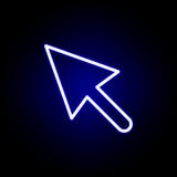 Cursore, icona di clic nello stile al neon Pu? essere usato per il web, il logo, il app mobile, UI, UX illustrazione di stock Cursore, icona di clic nello stile al neon Pu? essere usato per il web, il logo, il app mobile, UI, UX illustrazione di stock
