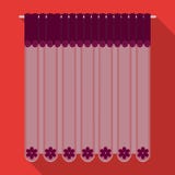 Curtains, single icon in flat style.Curtains vector symbol stock illustration web. Royalty Free Stock Photography Curtains, single icon in flat style.Curtains vector symbol stock illustration web. Royalty Free Stock Photography