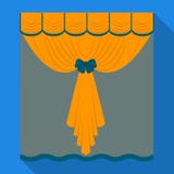 Curtains, single icon in flat style.Curtains, vector symbol stock illustration web. Royalty Free Stock Photo Curtains, single icon in flat style.Curtains, vector symbol stock illustration web. Royalty Free Stock Photo