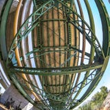Curvaturas do fisheye da ponte do perto do oceano fotos de stock Curvaturas do fisheye da ponte do perto do oceano fotos de stock