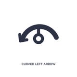 curved left arrow icon on white background. Simple element illustration from arrows concept royalty free illustration curved left arrow icon on white background. Simple element illustration from arrows concept royalty free illustration