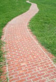 Curved brick walkway stock image. Image of walkway, outside - 22966363