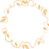 Curves and leaves round canvas, circle decorative element. vector hand drawn illustration. circle frame vector illustration Curves and leaves round canvas, circle decorative element. vector hand drawn illustration. circle frame vector illustration