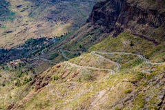 Curvy Straßen in Teneriffa lizenzfreie stockfotos Curvy Straßen in Teneriffa lizenzfreie stockfotos