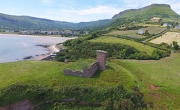 Cushendall kasztel i Waterfoot zatoka obraz stock Cushendall kasztel i Waterfoot zatoka obraz stock
