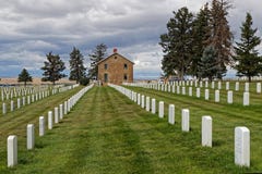 Custer National Cemetery på Little Bighornslagfältet royaltyfri bild Custer National Cemetery på Little Bighornslagfältet royaltyfri bild