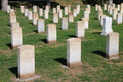Custer National Cemetery på Little Bighornslagfältmedborgaren royaltyfri bild Custer National Cemetery på Little Bighornslagfältmedborgaren royaltyfri bild