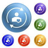 Customer care icons set vector stock illustration Customer care icons set vector stock illustration
