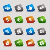 Cut Squares - Finance Icons Royalty Free Stock Photos Cut Squares - Finance Icons Royalty Free Stock Photos