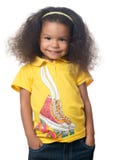 Cute African American Small Girl Smiling Stock Photos