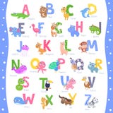 Cute animal alphabet A-Z stock illustration Cute animal alphabet A-Z stock illustration