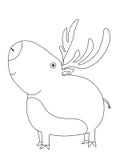 Cute animal deer cartoon illustration coloring drawing line vector illustration Cute animal deer cartoon illustration coloring drawing line vector illustration