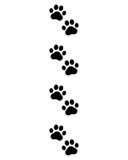 Cute animal. Foot dog seamless pattern. Footprint graphic. Pet outline. Repeated pattern trail cat. Paw prints for design service