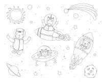  Coloring  Book For Children Planets Vector Stock Vector 