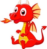 Cute baby dragon cartoon Stock Image Cute baby dragon cartoon Stock Image