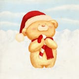 Cute Bear Christmas Card Stock Images Cute Bear Christmas Card Stock Images