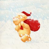Cute Bear Christmas Card Stock Image Cute Bear Christmas Card Stock Image