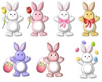 Cute Cartoon Easter Bunnies Clip Art Royalty Free Stock Image Cute Cartoon Easter Bunnies Clip Art Royalty Free Stock Image