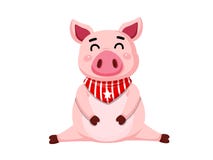 Cute Cartoon Fat Pig Characters Isolated On White Background. Vector Illustration Cartoon Style Stock Photos Cute Cartoon Fat Pig Characters Isolated On White Background. Vector Illustration Cartoon Style Stock Photos