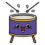 Cute Cartoon Of A Drum Stock Image