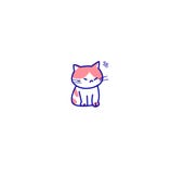 cute cat icon stock illustration cute cat icon stock illustration