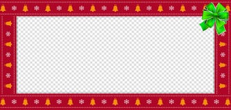 Cute Christmas or new year red rectangle billboard, border, frame with copy space. Cute Christmas or new year red rectangle banner, border, frame with bells and stock illustration Cute Christmas or new year red rectangle billboard, border, frame with copy space. Cute Christmas or new year red rectangle banner, border, frame with bells and stock illustration