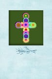 Cute cross reminder communion invitation card boy stock illustration Cute cross reminder communion invitation card boy stock illustration