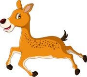 Deer cartoon running stock illustration. Image of christmas - 29199588