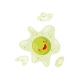 Cute funny cell with nucleus, humanized bacteria cartoon character vector Illustration on a white background royalty free illustration Cute funny cell with nucleus, humanized bacteria cartoon character vector Illustration on a white background royalty free illustration