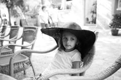 Cute Girl In Oudoor Cafe Royalty Free Stock Images Cute Girl In Oudoor Cafe Royalty Free Stock Images