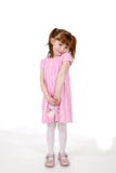 Cute Girl In Pink Dress Stock Image
