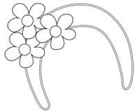 A cute hairpiece with three flowers Stock Photography A cute hairpiece with three flowers Stock Photography