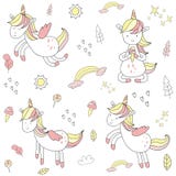 Cute hand drawn unicorn vector illustration Cute hand drawn unicorn vector illustration