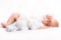Cute Little Baby Sleeping Royalty Free Stock Images