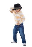 Cute Little Boy Dancing Stock Images